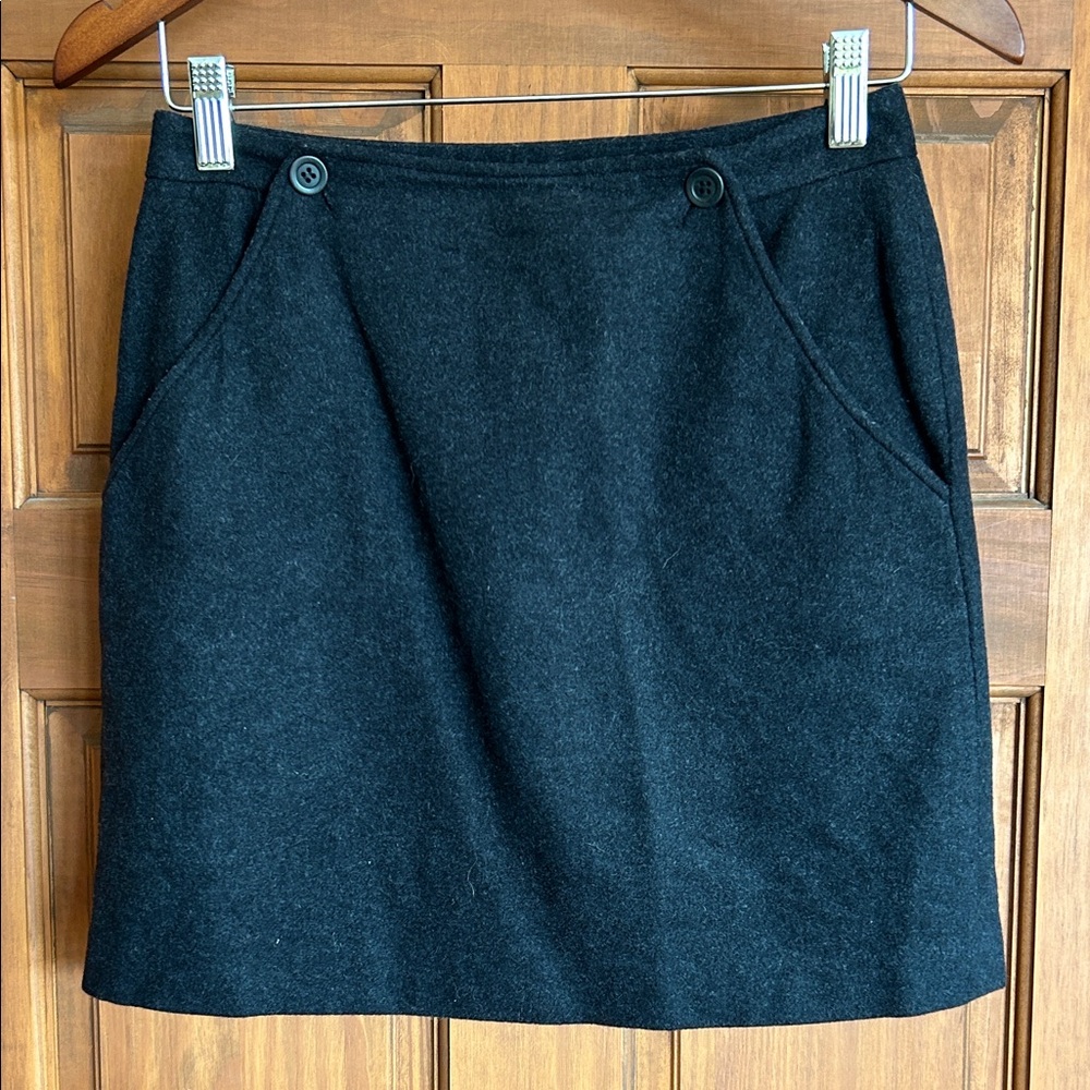 J. Crew Dark Gray Mini Skirt - Wool and Cashmere